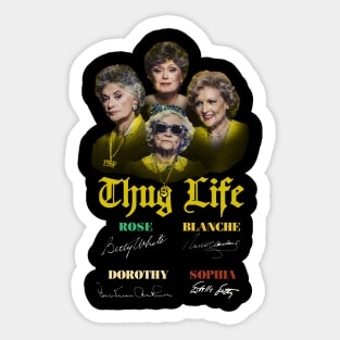 thug life golden Sticker